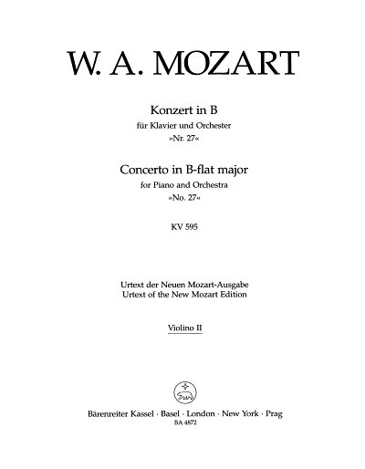 W.A. Mozart: Konzert für Klavier und Orchester Nr., KlavOrch