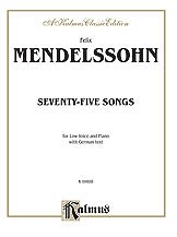 DL: Mendelssohn: 79 Songs, Low Voice (German)