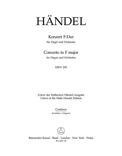 G.F. Händel: Konzert F-Dur HWV 295, OrgmOrch