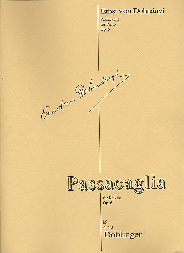 E.v. Dohnányi et al.: Passacaglia op. 6