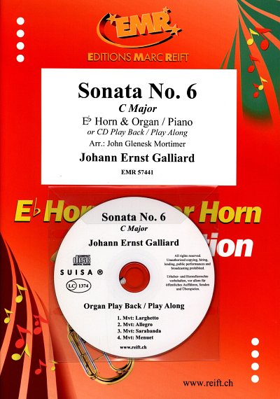 J.E. Galliard: Sonata No. 6, HrnKlav/Org (+CD)