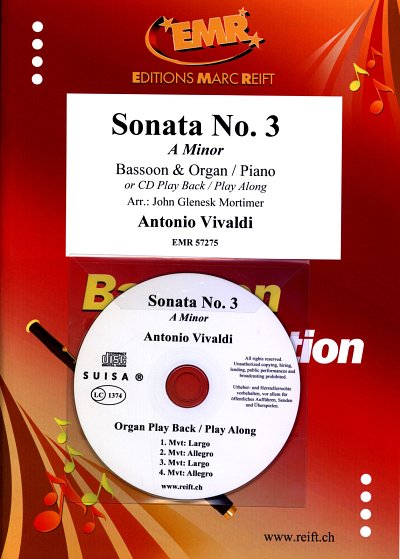AQ: A. Vivaldi: Sonata No. 3, FagKlav/Org (+CD) (B-Ware)