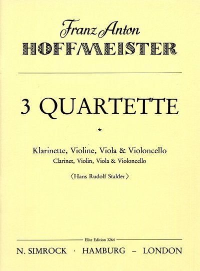F.A. Hoffmeister: 3 Quartette , KlarVlVaVc (Stsatz)