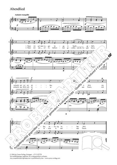 DL: F. Mendelssohn Barth: Abendlied d-Moll, FchKlav (Part.)