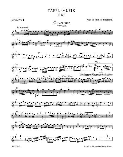 G.P. Telemann: Overture and Conclusion in D major TWV 55:D1