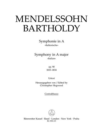 F. Mendelssohn Barth: Symphonie A-Dur op. 90, Sinfo (KB)