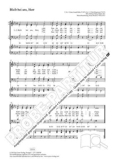 DL: W.H. Monk: Bleib bei uns, Herr Es-Dur (1861), GCh4 (Part