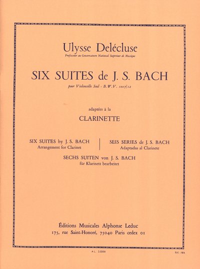 J.S. Bach: Sechs Suiten BWV1007-1012, Klar