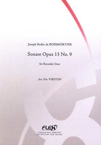 J.B. de Boismortier: Sonata Opus 13 No. 9, 2Sbfl (Pa+St)