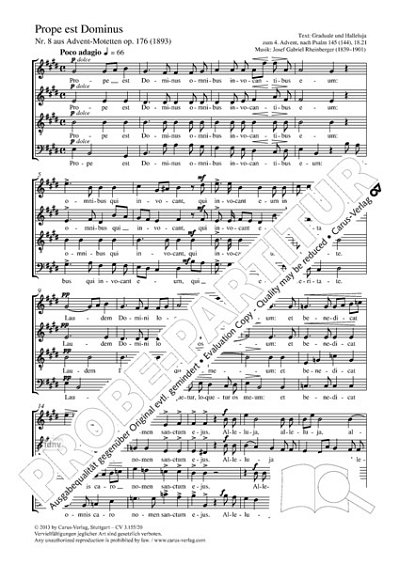 J. Rheinberger et al.: Prope est Dominus E-Dur op. 176, 8 (1893)