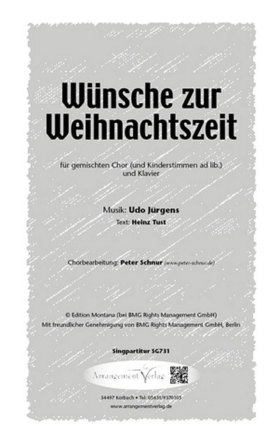 Udo Jürgens, Heinz Tust Wünsche zur Weihnachtszeit (dreistim