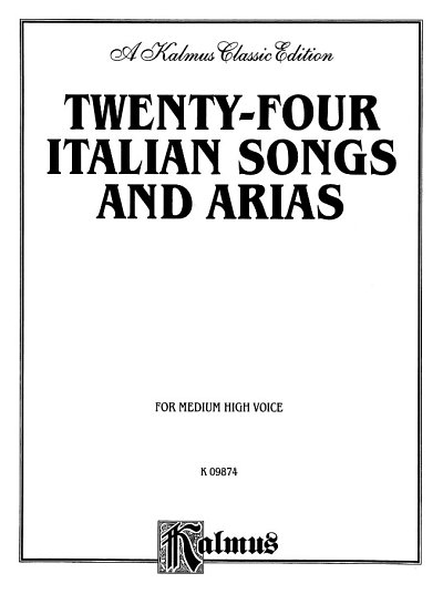 Twenty-four Italian Songs and Arias (Bu)