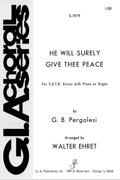 G.B. Pergolesi: He Will Surely Give Thee Pe, Gch;Klav (Chpa)