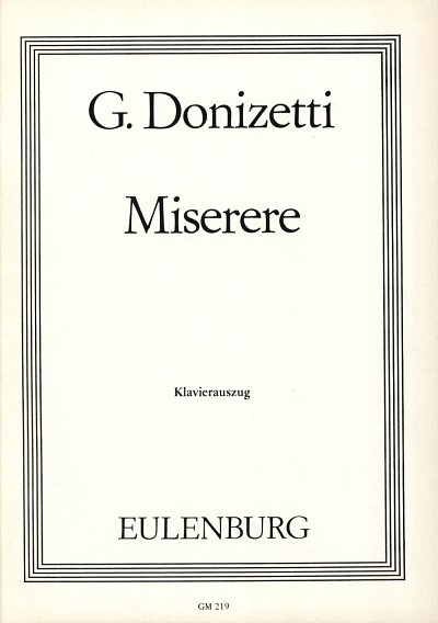 G. Donizetti: Miserere g-Moll
