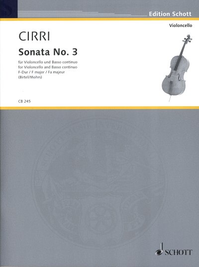 G.B. Cirri: Sonata No. 3  F-Dur, VcBc (KlavpaSt)