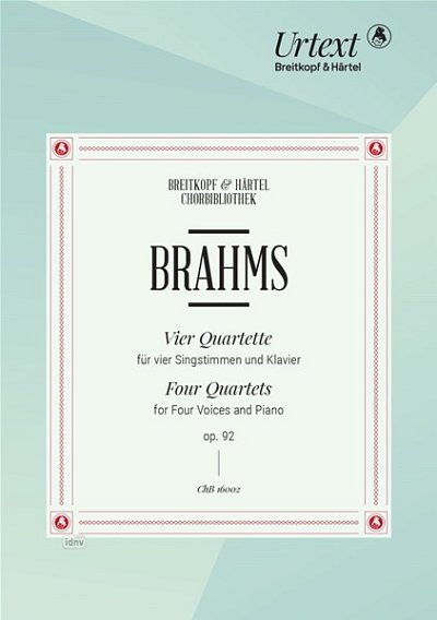 J. Brahms: Vier Quartette op. 92, 4GesKlav (Chpa)