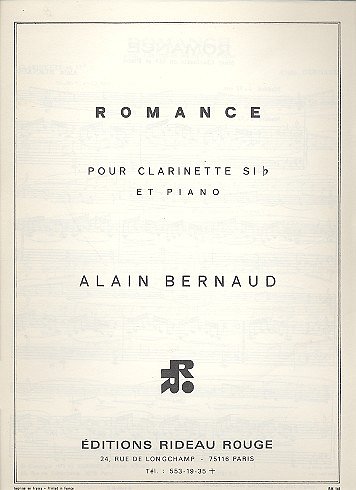 A. Bernaud: Romance Pour Clarinette Si b et, KlarKlv (Part.)