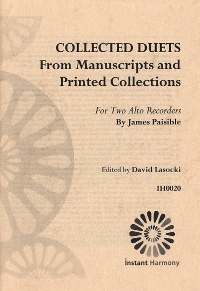 J. Paisible: Collected Duets From Manuscripts , 2Ablf (Sppa)