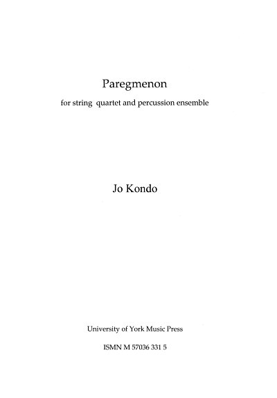 Paregmenon for String Quartet and Percussion (Part.)