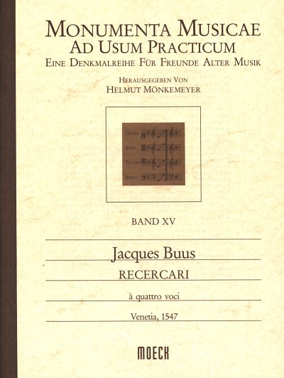 Buus Jacques: Recercari 1 (Il Primo Libro Di Recercari) Monu
