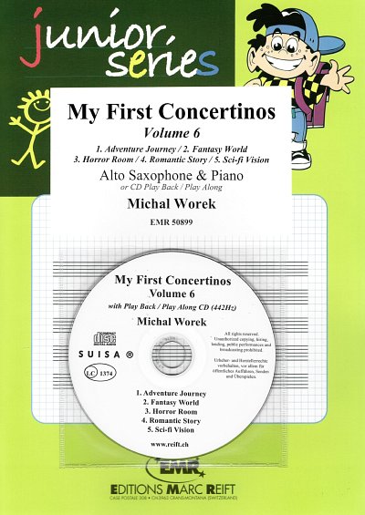 M. Worek: My First Concertinos Volume 6, ASaxKlav (+CD)