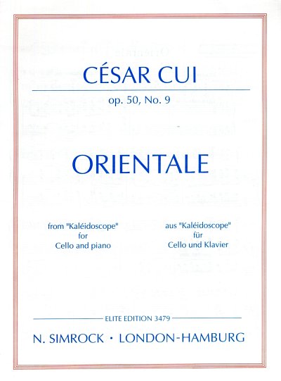 C. Cui: Orientale op. 50/9 , VcKlav