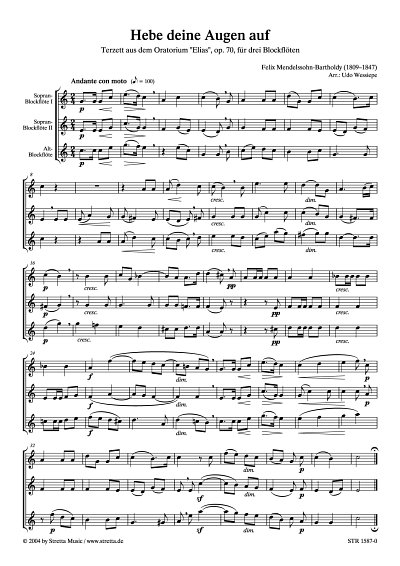DL: F. Mendelssohn Bartholdy: Hebe deine Augen auf Terzett a