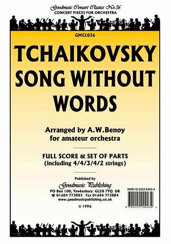 P.I. Tschaikowsky: Song Without Words, Sinfo (Pa+St)