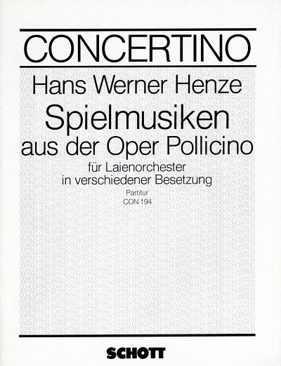 H.W. Henze: Spielmusiken , Orch (Part.)