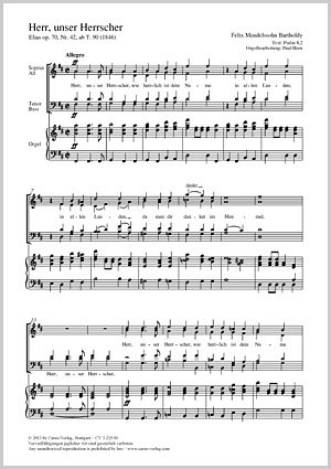 F. Mendelssohn Bartholdy: Herr, unser Herrscher D-Dur MWV A 25/42