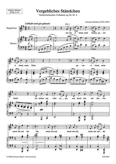 DL: J. Brahms: Vergebliches Staendchen Niederrheinisches Vol