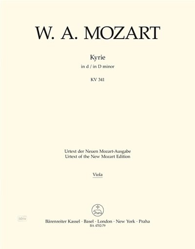 W.A. Mozart: Kyrie d-Moll KV 341 (368a), GchOrch (Vla)