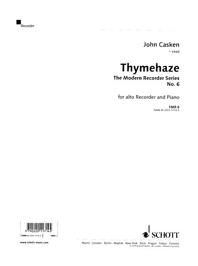 J. Casken: Thymehaze , AblfKlav (Sppa)