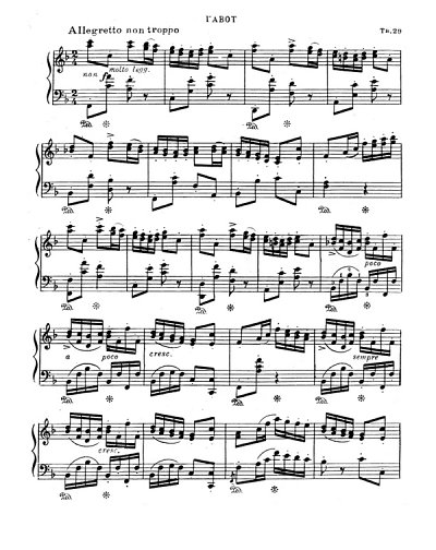M. Lyssenko: Gavotte op. 29, Klav