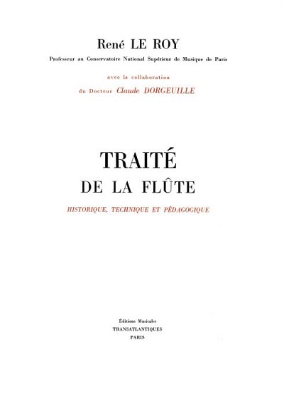 Traite De La Flute, Fl