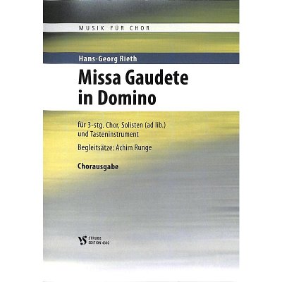 H. Rieth: Missa Gaudete in Domino, Ch3Klav (Chpa)