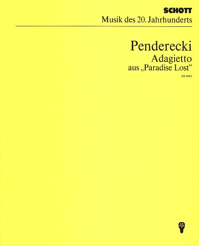 K. Penderecki: Adagietto , Orch (Stp)