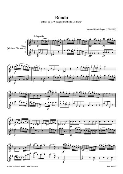 DL: A. Vanderhagen: Rondo aus: Nouvelle Methode De Flute