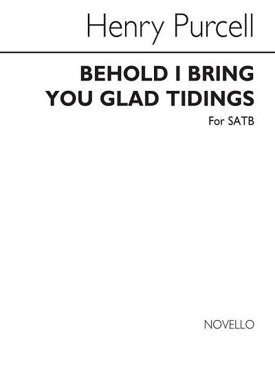 H. Purcell: Behold I Bring You Glad Tidings, GchKlav (Bu)
