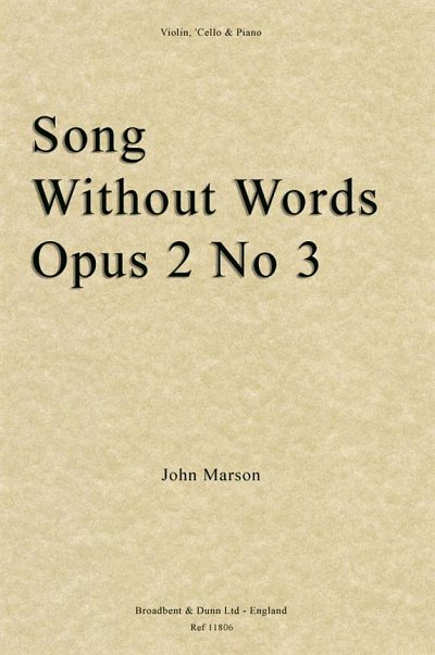 Song without Words, Opus 2 No. 3