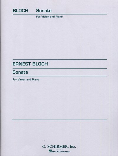 E. Bloch: Sonata, VlKlav (KlavpaSt)