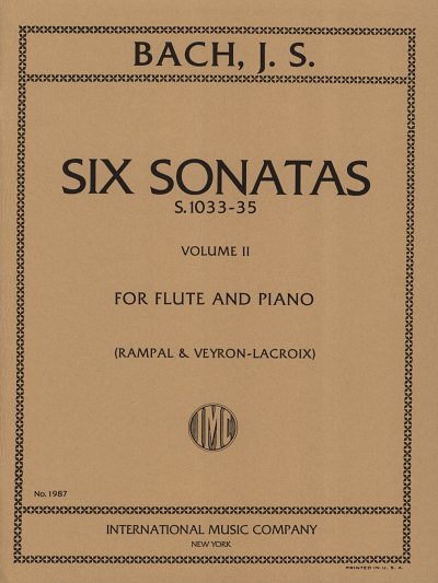J.S. Bach: Six Sonatas BWV 1033-1035, FlKlav (KlavpaSt)