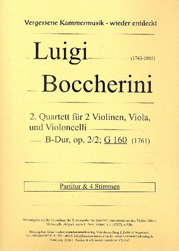 L. Boccherini: Quartett B-Dur Nr. 2 op. 2,2 G1, 4Str (Pa+St)