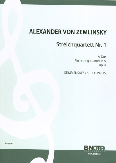 A. v. Zemlinsky: Streichquartett A-Dur Nr.1 , 4Str (Stimmen)