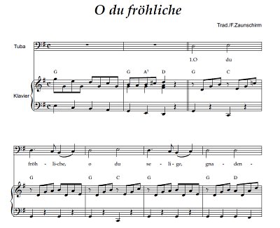 DL: (Traditional): O du fröhliche, TbOrg (Par2St)
