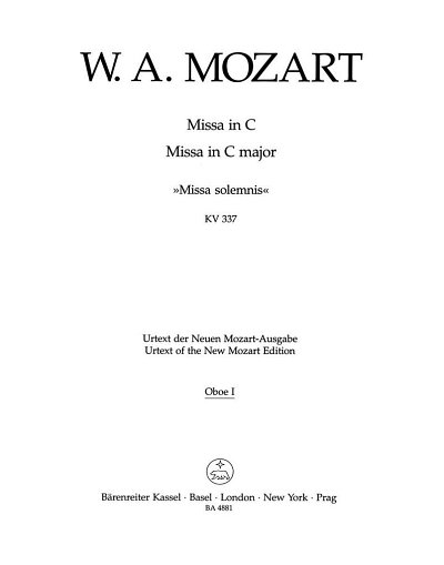 W.A. Mozart: Missa C-Dur KV 337 