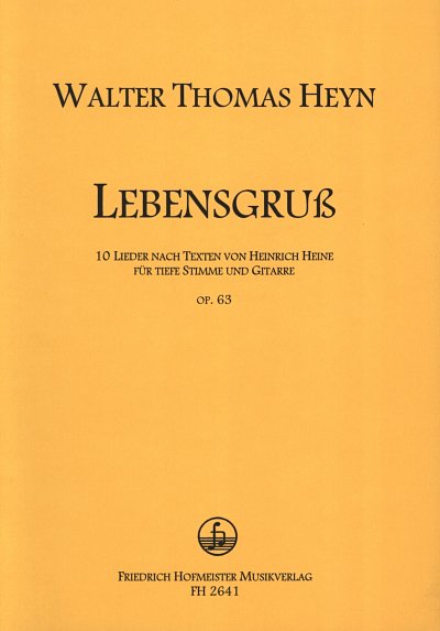 W.T. Heyn: 10 Heine-Lieder für Gesang und