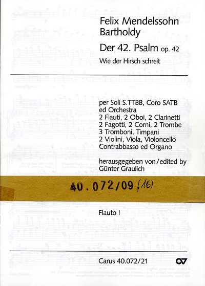 F. Mendelssohn Barth: Der 42. Psalm op., 5GesGchOrchO (HARM)