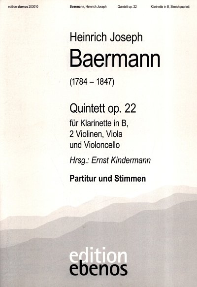 Baermann Heinrich Joseph: Quintett F-Moll Op 22