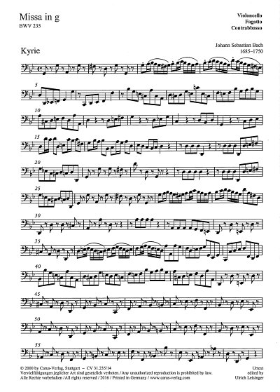 J.S. Bach: Missa in g g-Moll BWV 235 (E.